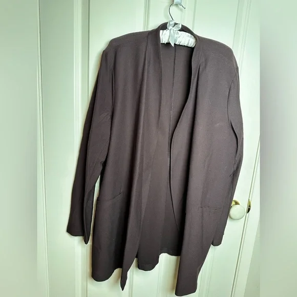 Eileen Fisher Dark Brown Jacket - Picture 1 of 4